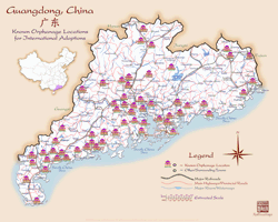 Guangdong giclee fine art map