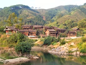 photograph of a village in Hunan province