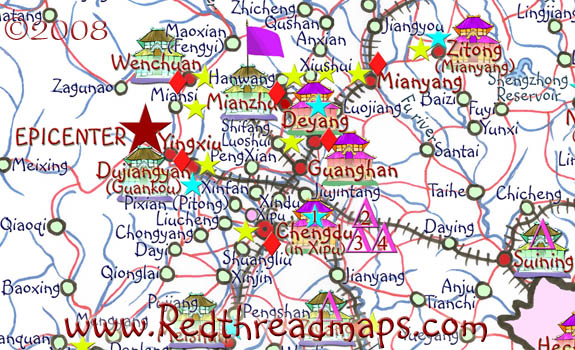 Sichuan Earthquake Orphanage Map Epicenter